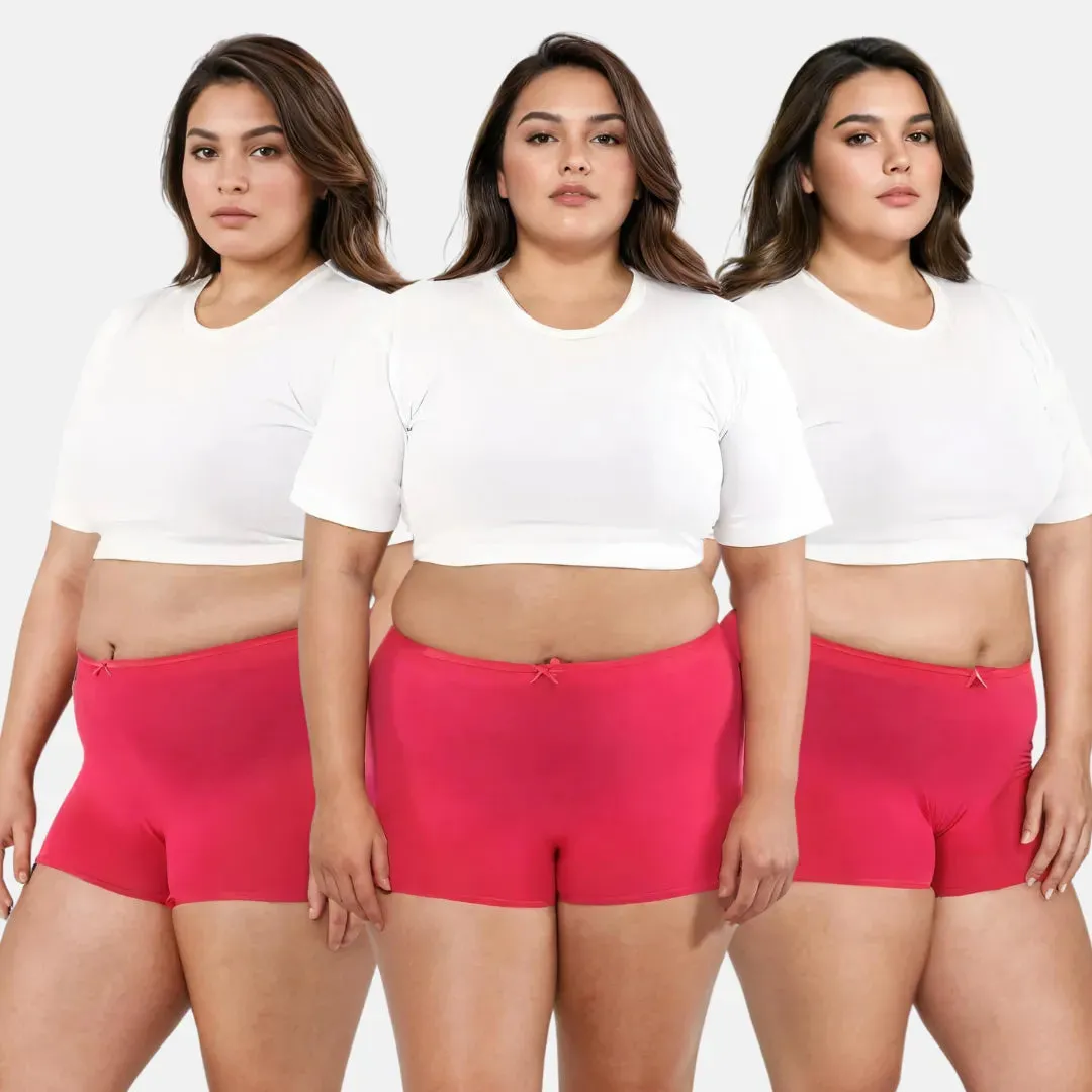 Plus Size BrZee Boyshorts | Adaptive Stretch | No Visible Panty Lines | Pack Of 3