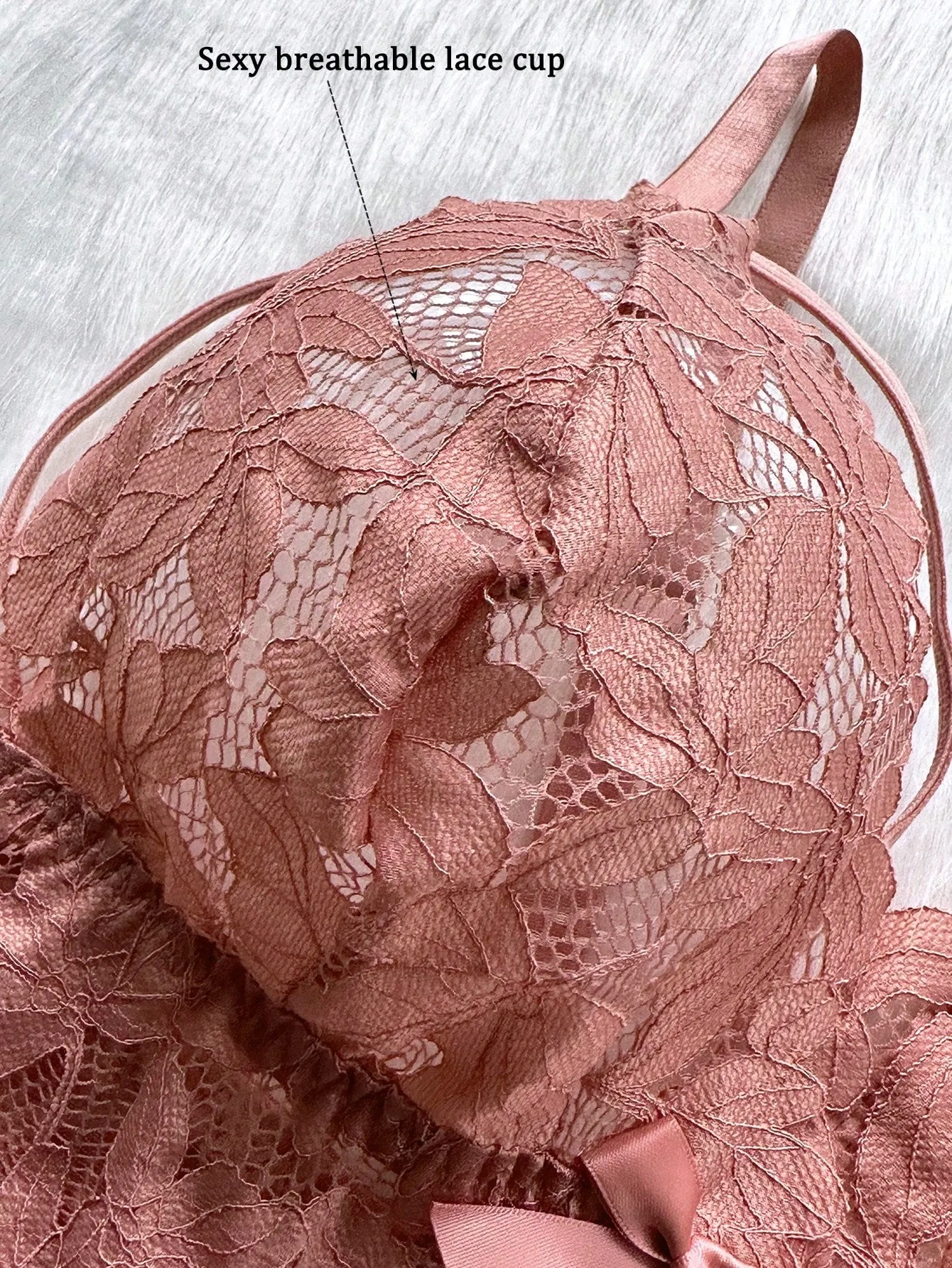 Plus Size Sexy Lace 2Pcs Lingerie Set For Women