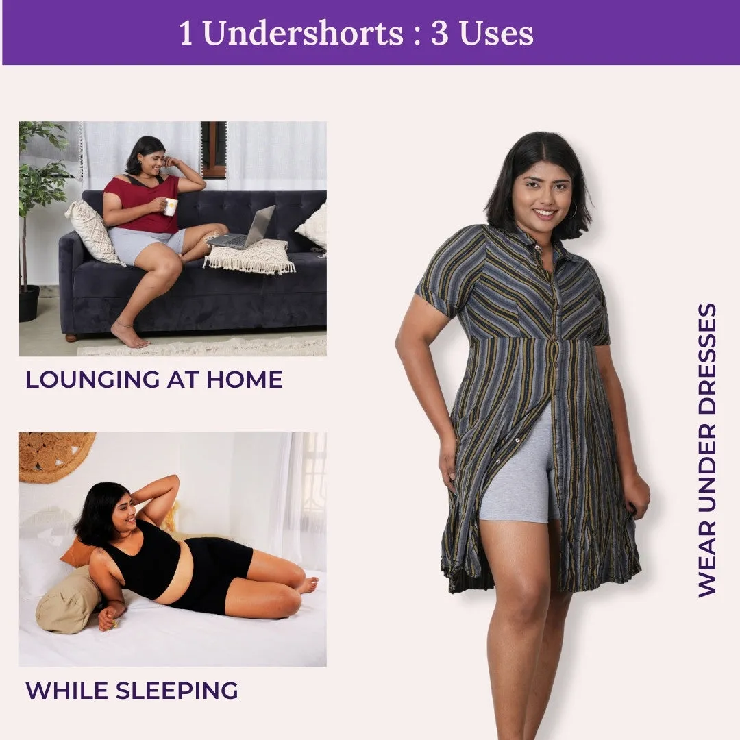 Plus Size Slip Shorts | High Waist - Pack Of 3