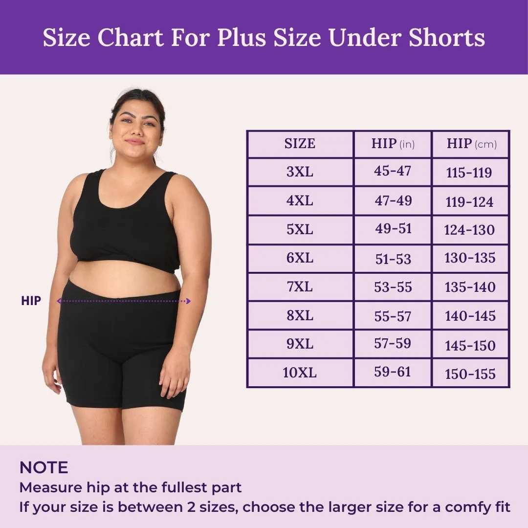 Plus Size Slip Shorts | High Waist - Pack Of 3