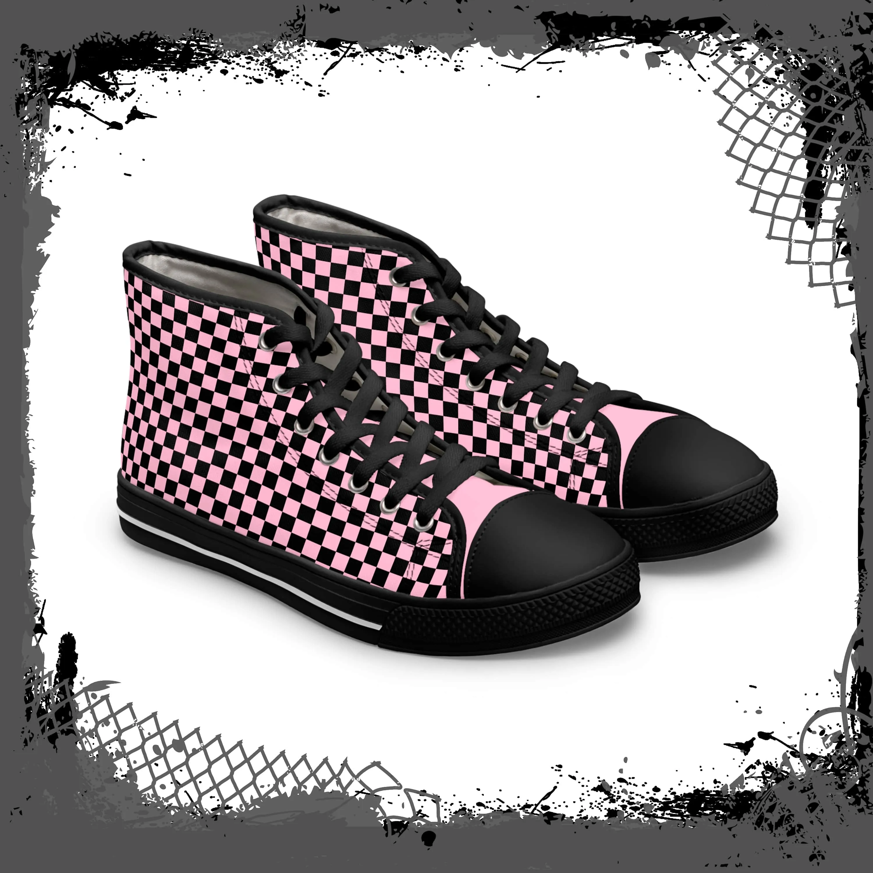PNK Women's Checkered High Tops