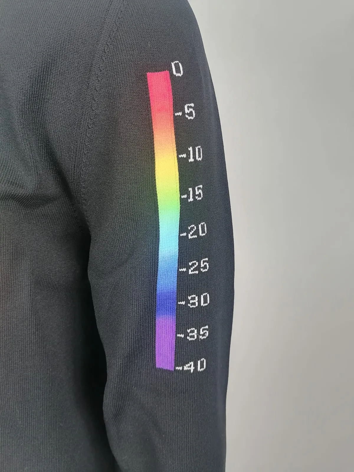 Printed Intarsia Globe Mock Neck