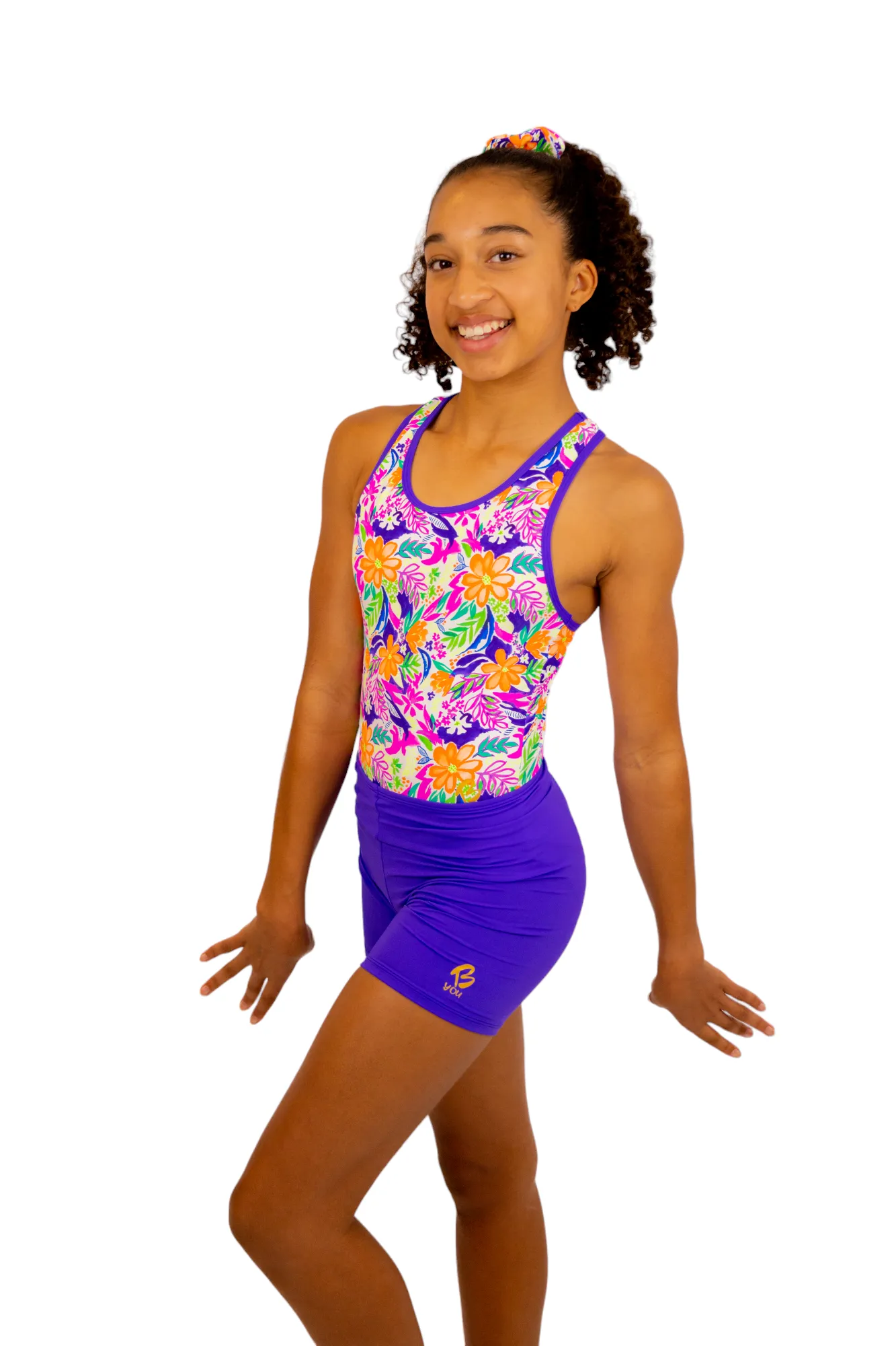 Purple - Gym Swim Bike Shorts