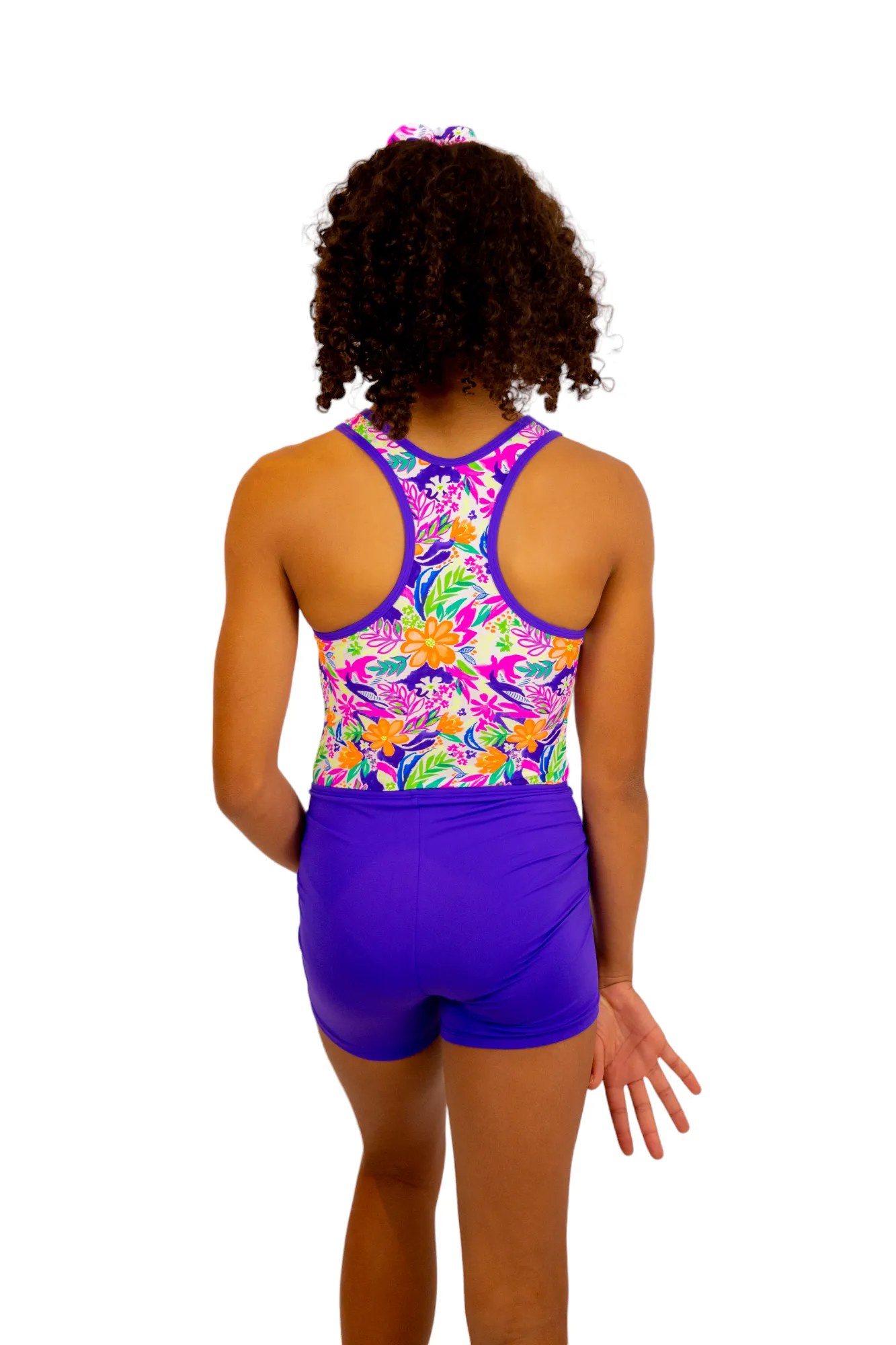 Purple - Gym Swim Bike Shorts
