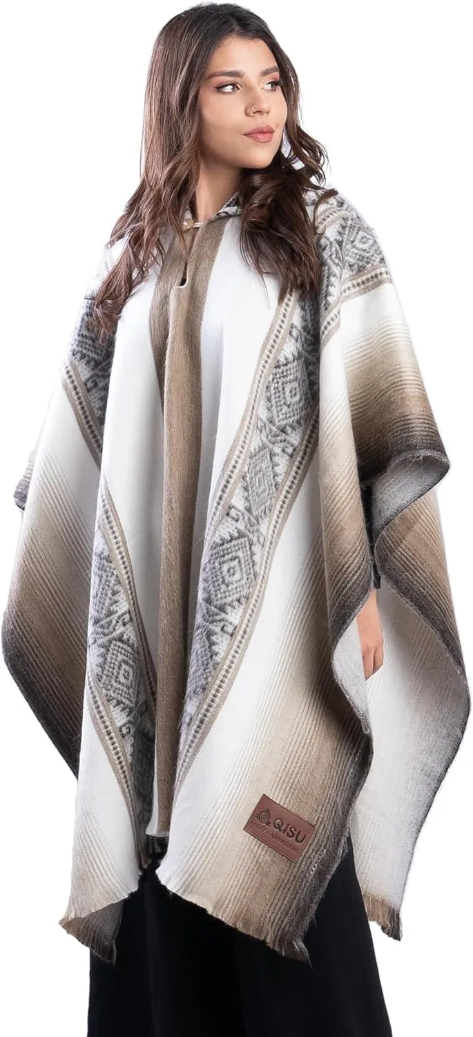 QISU Terra Threads Poncho – Sustainable Alpaca Warmth for a Perfect Holiday Gift