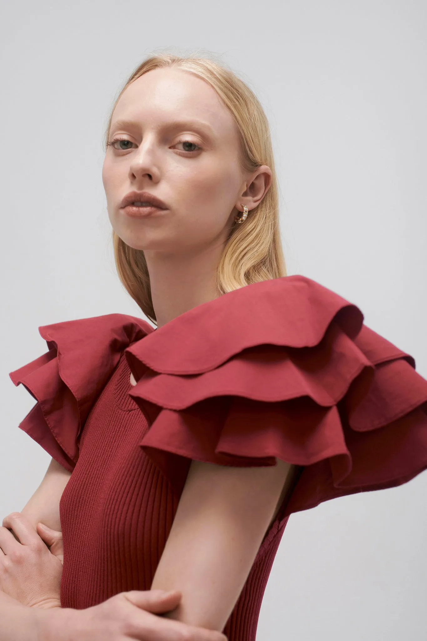 Questa Puff Midi Dress