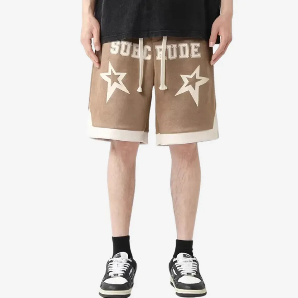 "Casual Suede Print" Shorts