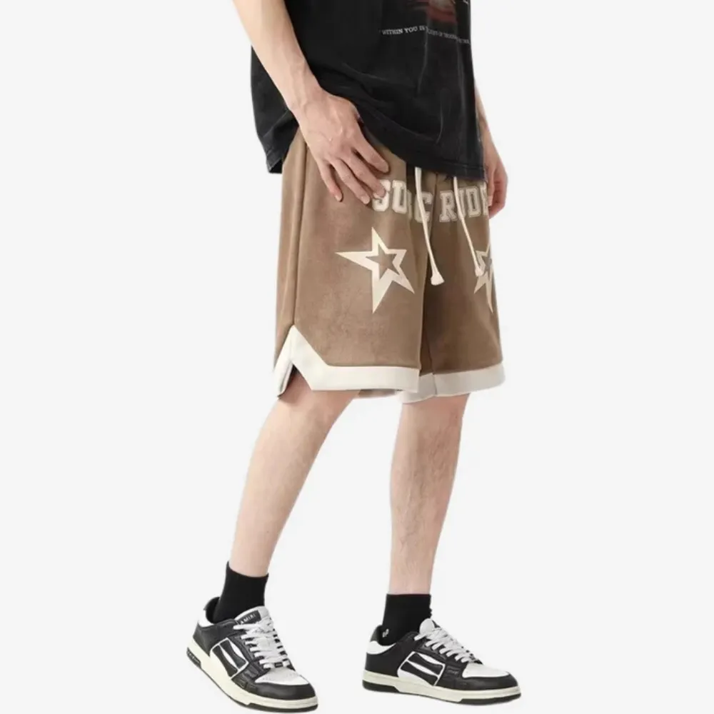 "Casual Suede Print" Shorts