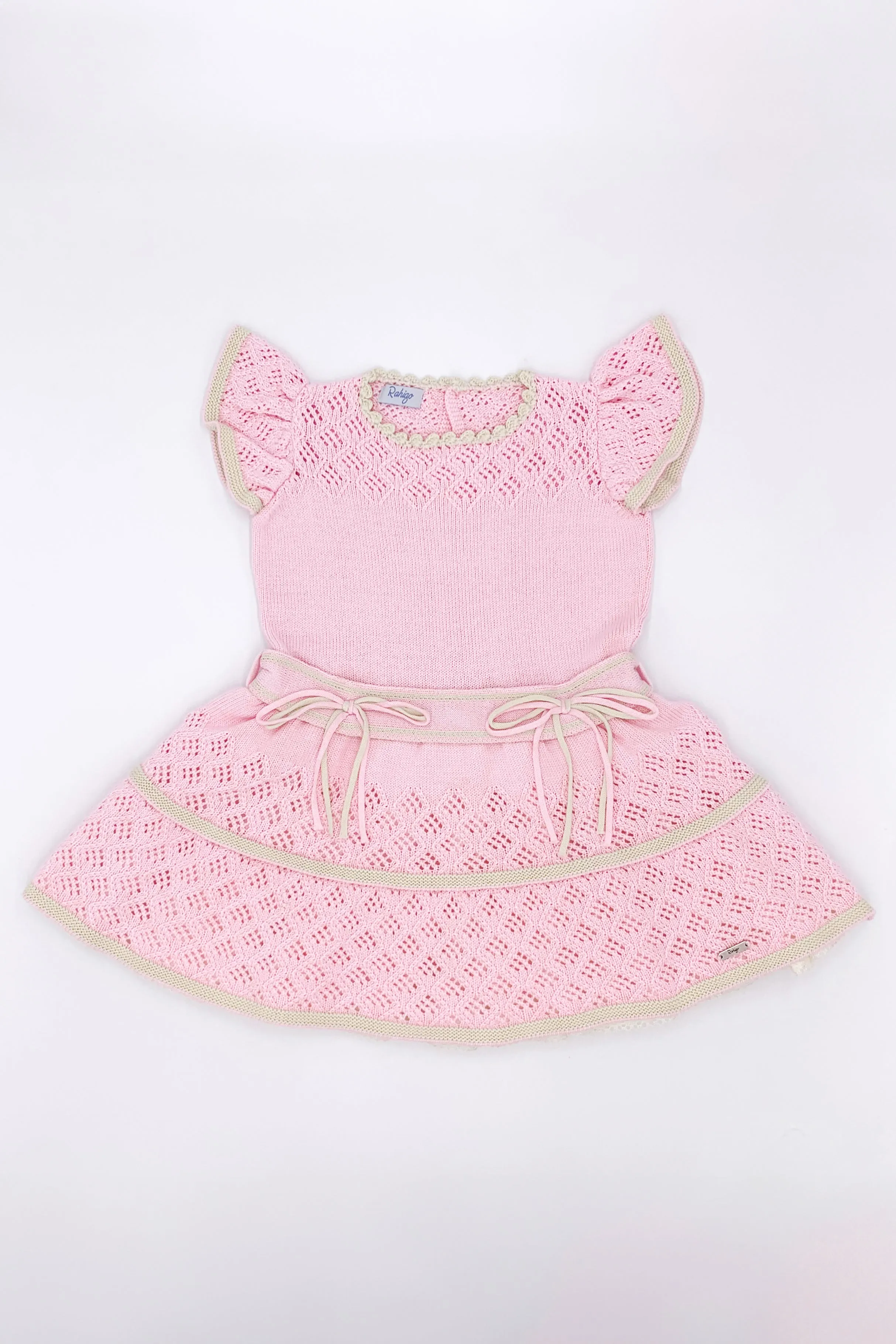 "Matilda" Baby Pink & Cream Knit Dress