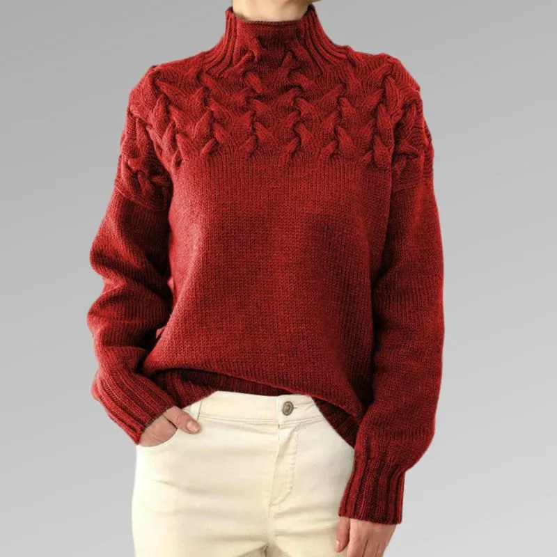 Raquel™ | Elegant Cable Knit Sweater