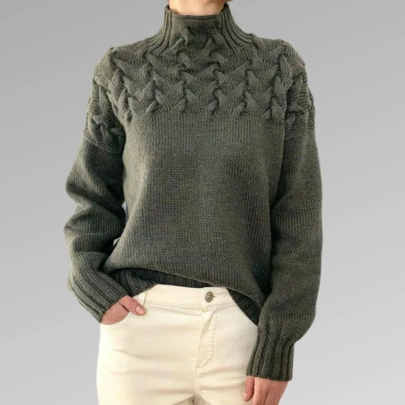 Raquel™ | Elegant Cable Knit Sweater