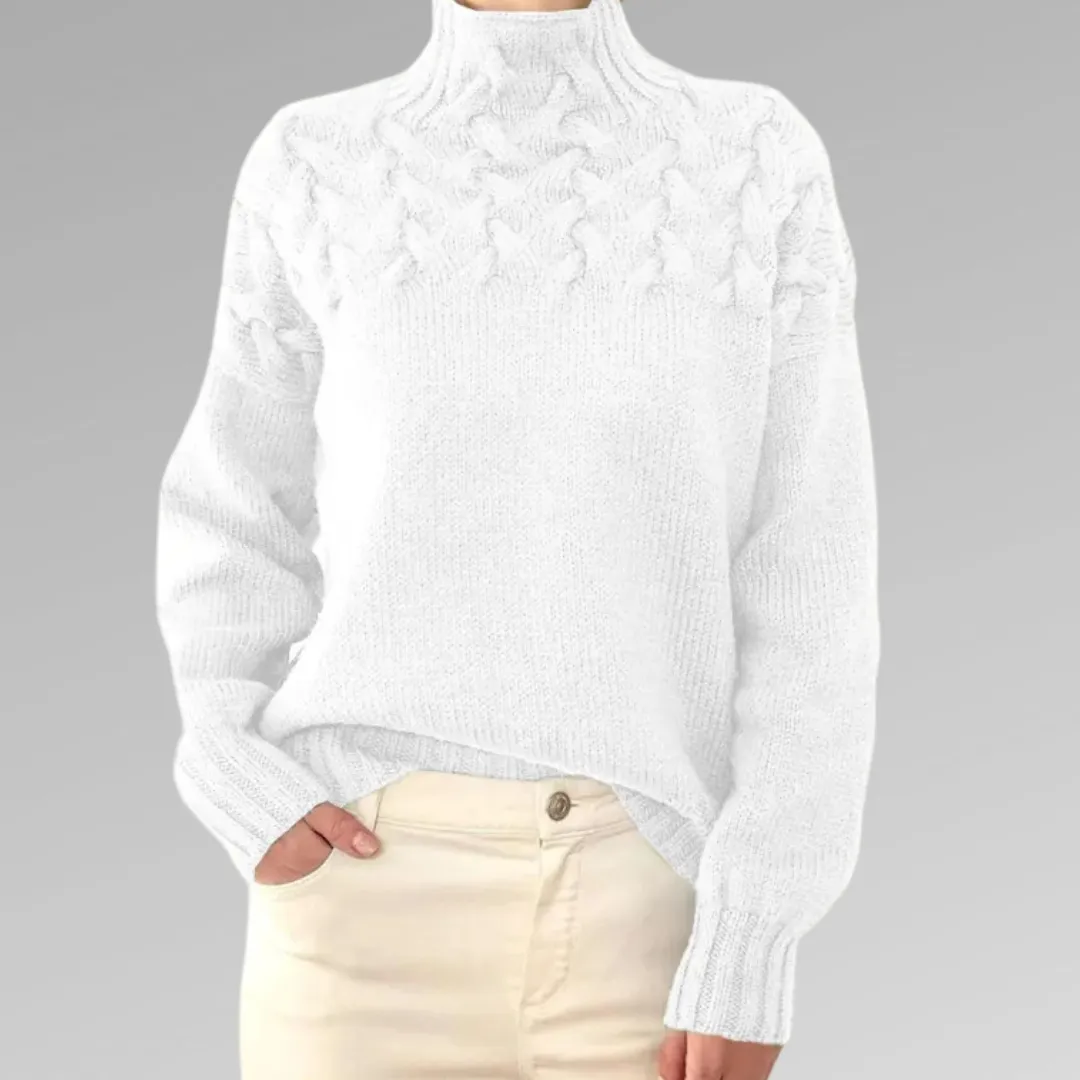 Raquel™ | Elegant Cable Knit Sweater