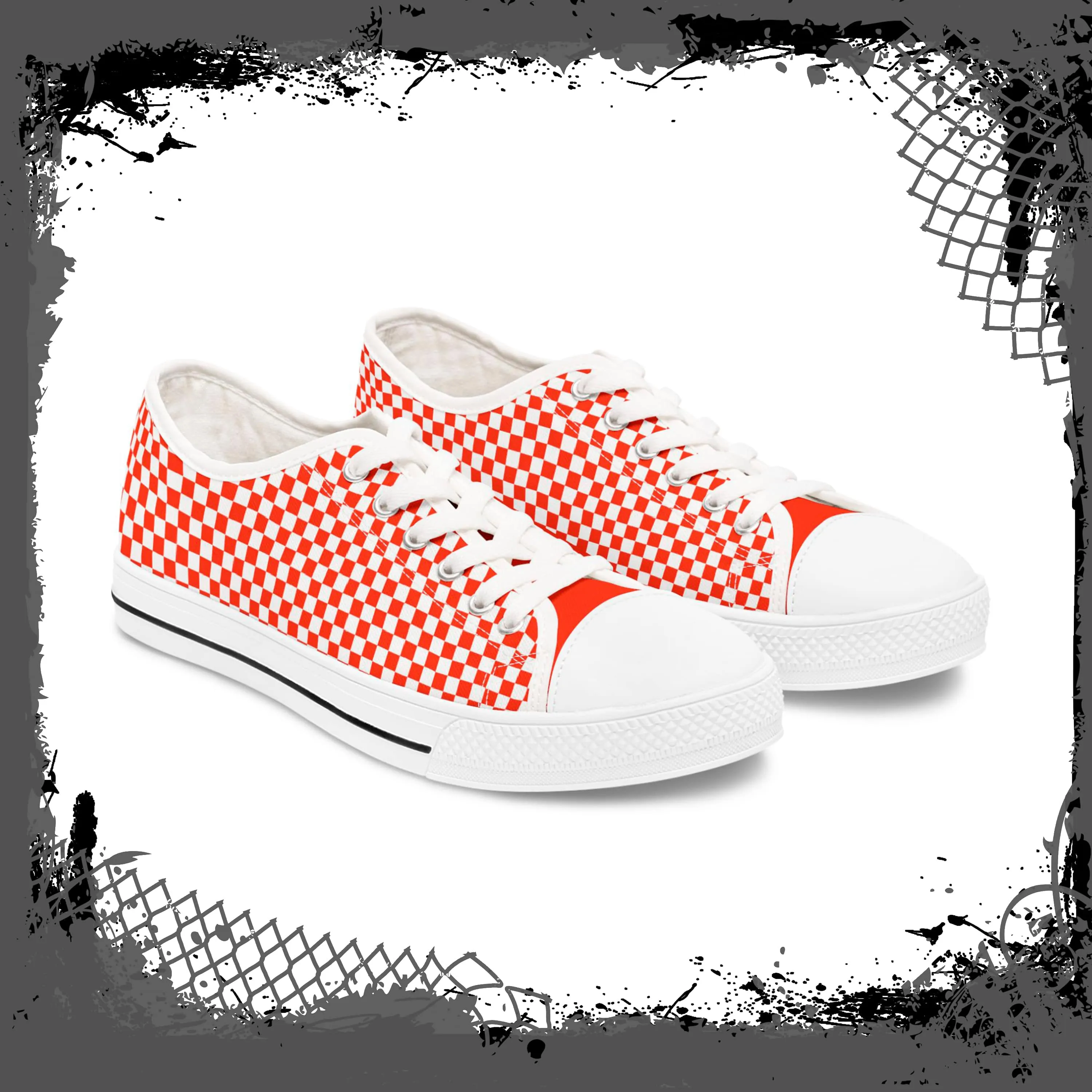 RED Women's Checkered Low Tops
