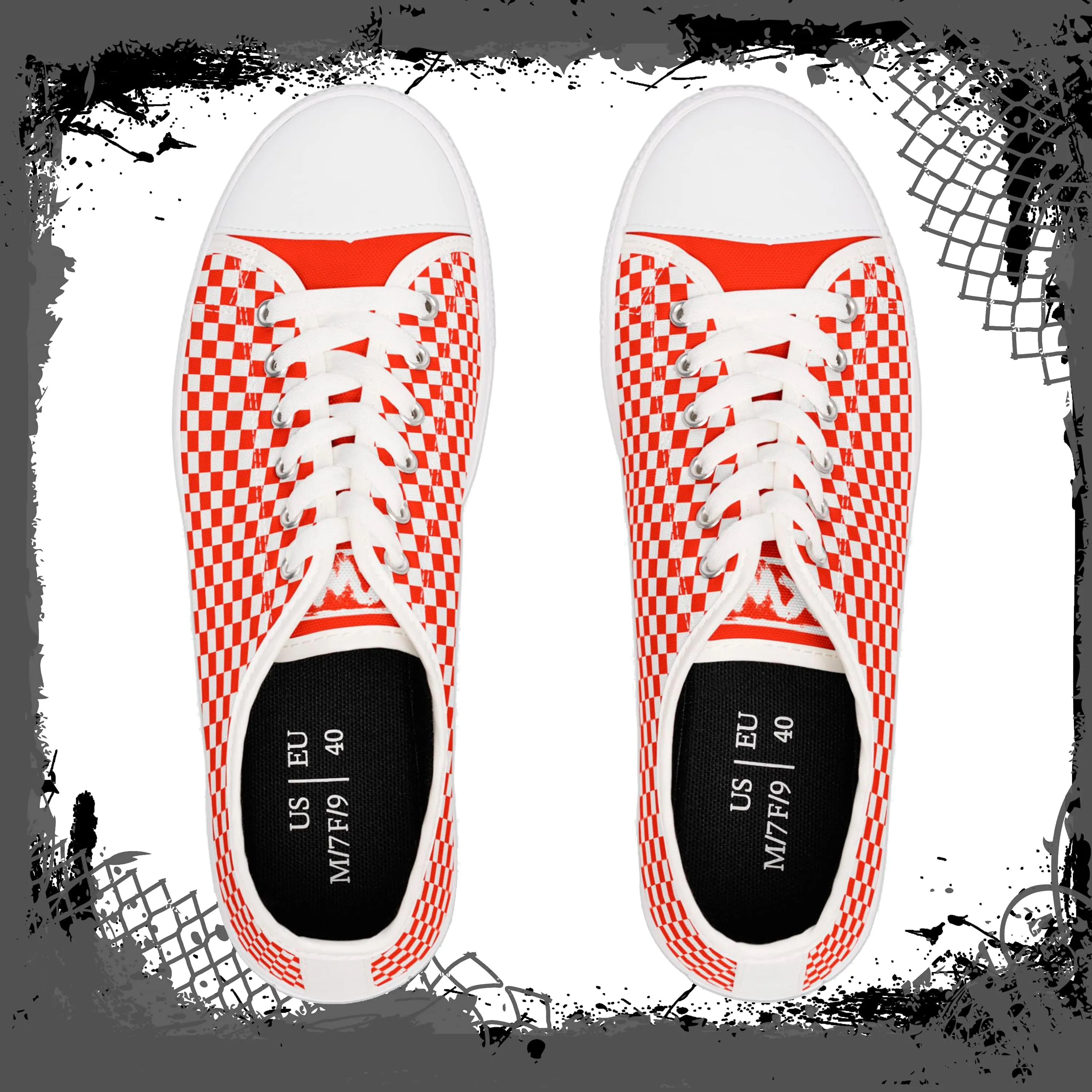 RED Women's Checkered Low Tops