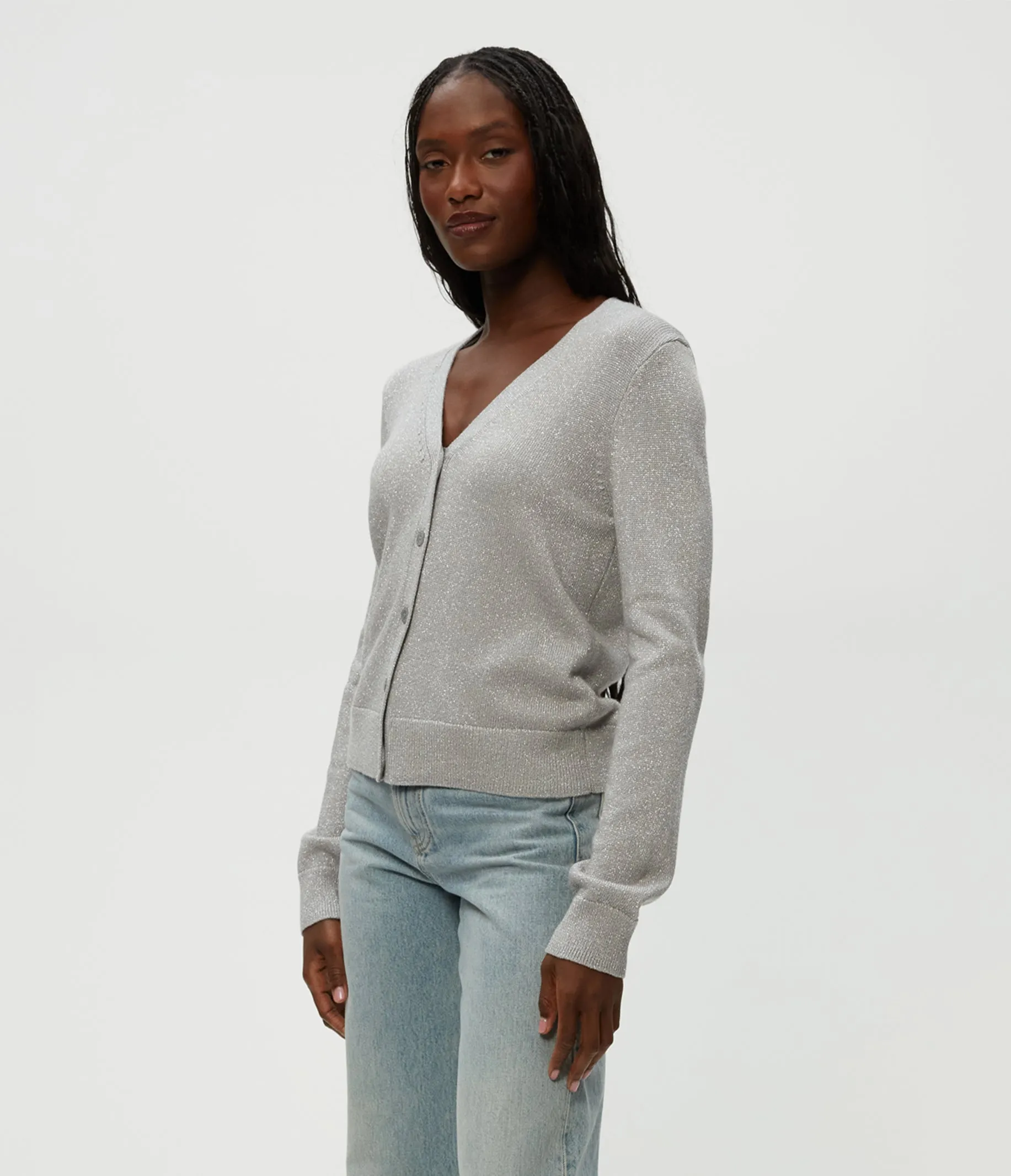 Ruiz Metallic Cardigan