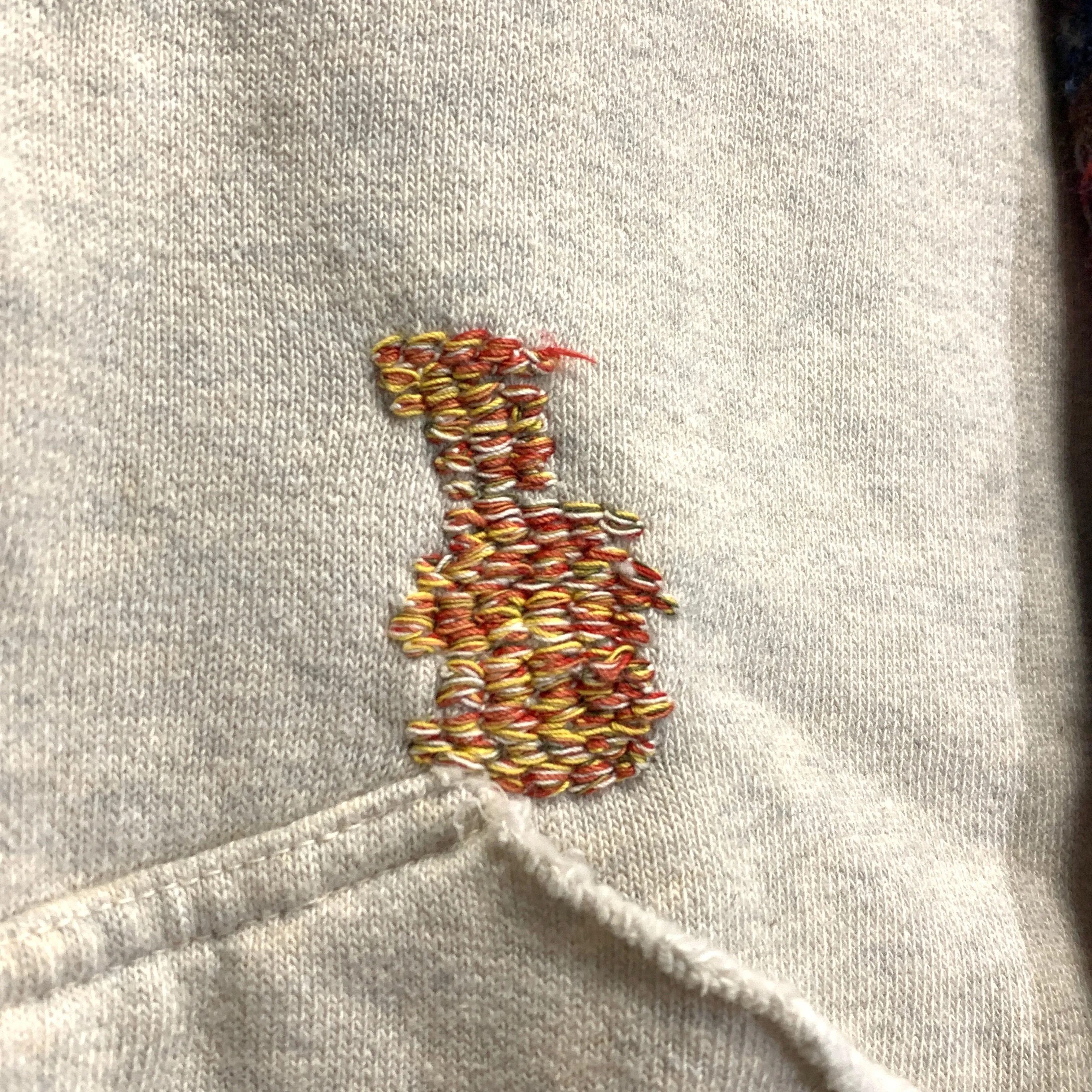 [S] Kapital Kountry Wool Patch Boro Shawl Collar Cardigan Sweater Sweatshirt
