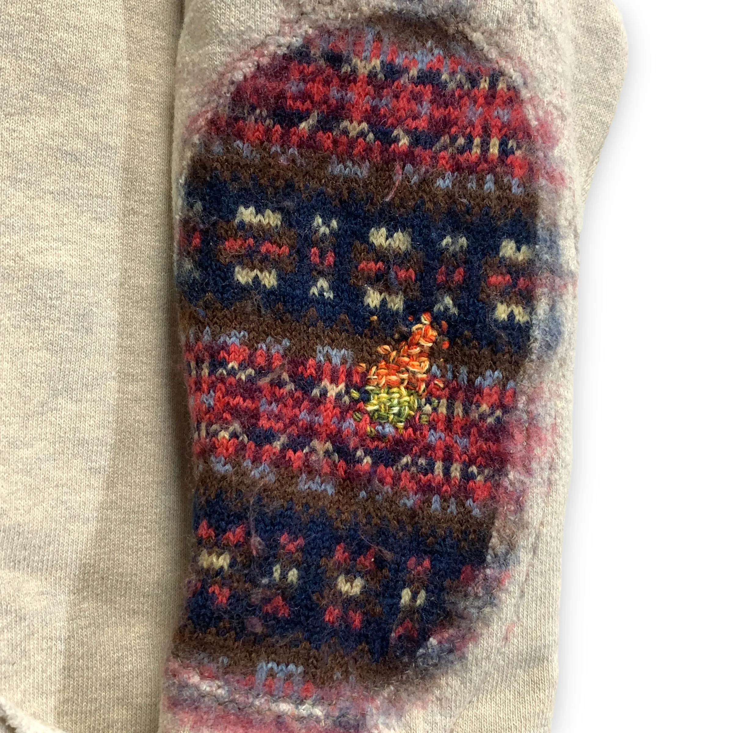 [S] Kapital Kountry Wool Patch Boro Shawl Collar Cardigan Sweater Sweatshirt
