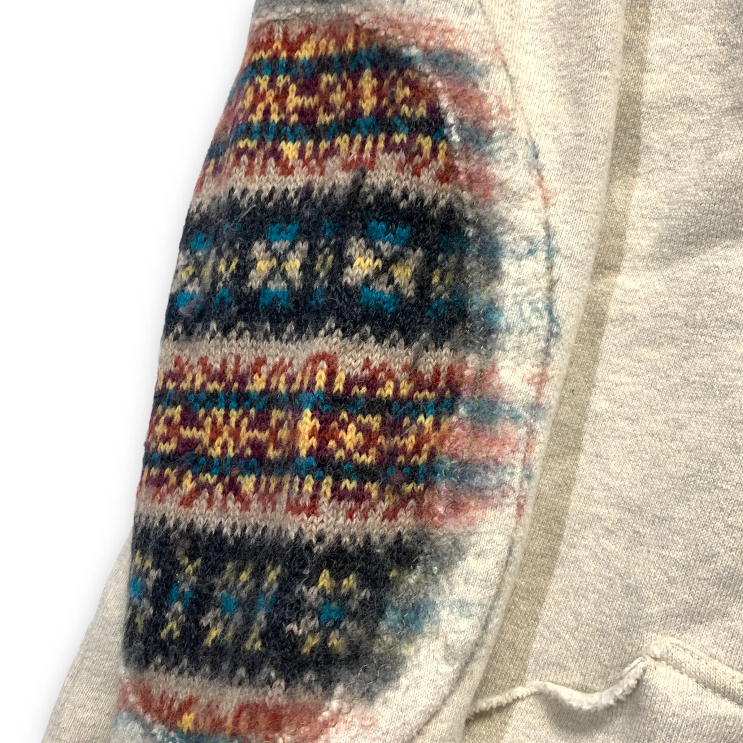 [S] Kapital Kountry Wool Patch Boro Shawl Collar Cardigan Sweater Sweatshirt