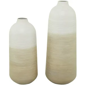 SAND OMBRE METAL VASES