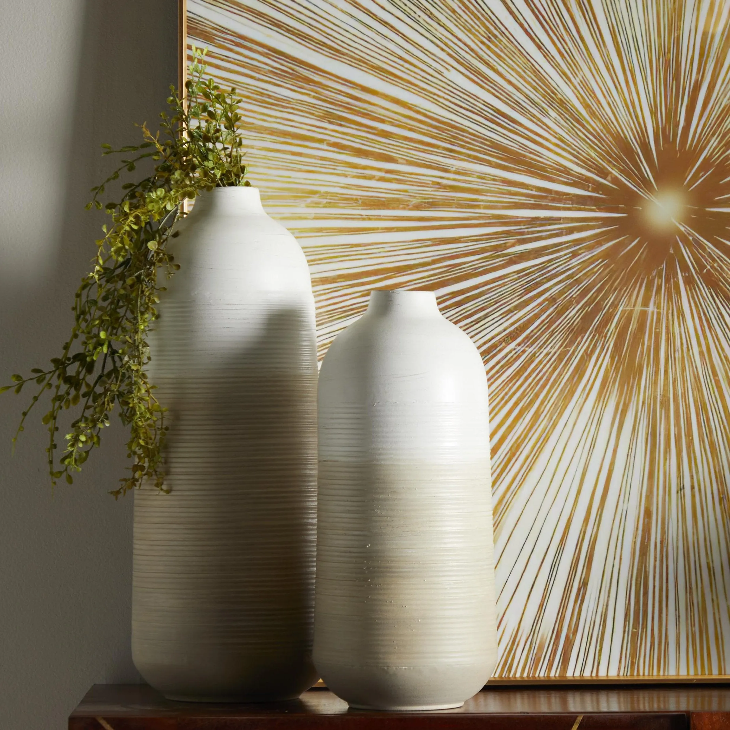 SAND OMBRE METAL VASES