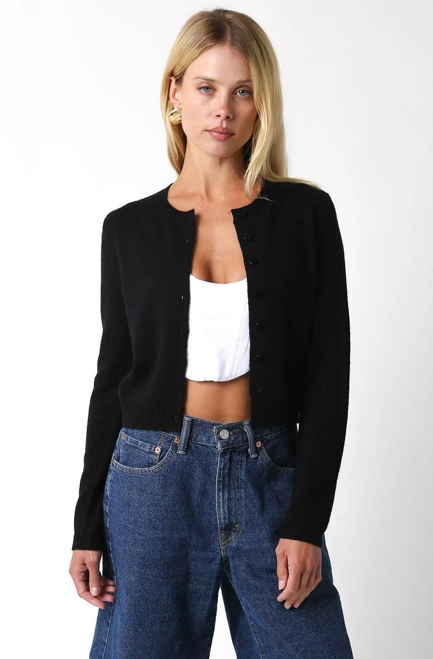 Sandstone Cardigan in Black