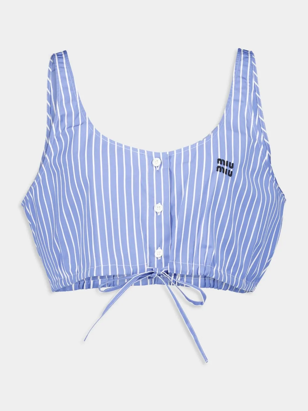 Sapphire Blue Striped Cotton Top