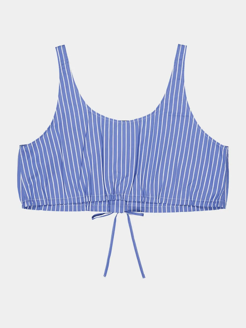 Sapphire Blue Striped Cotton Top