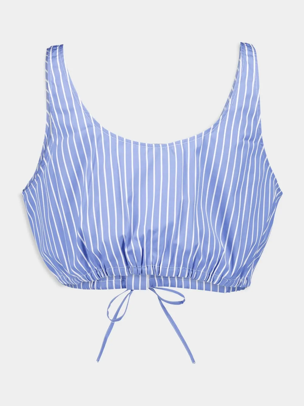 Sapphire Blue Striped Cotton Top