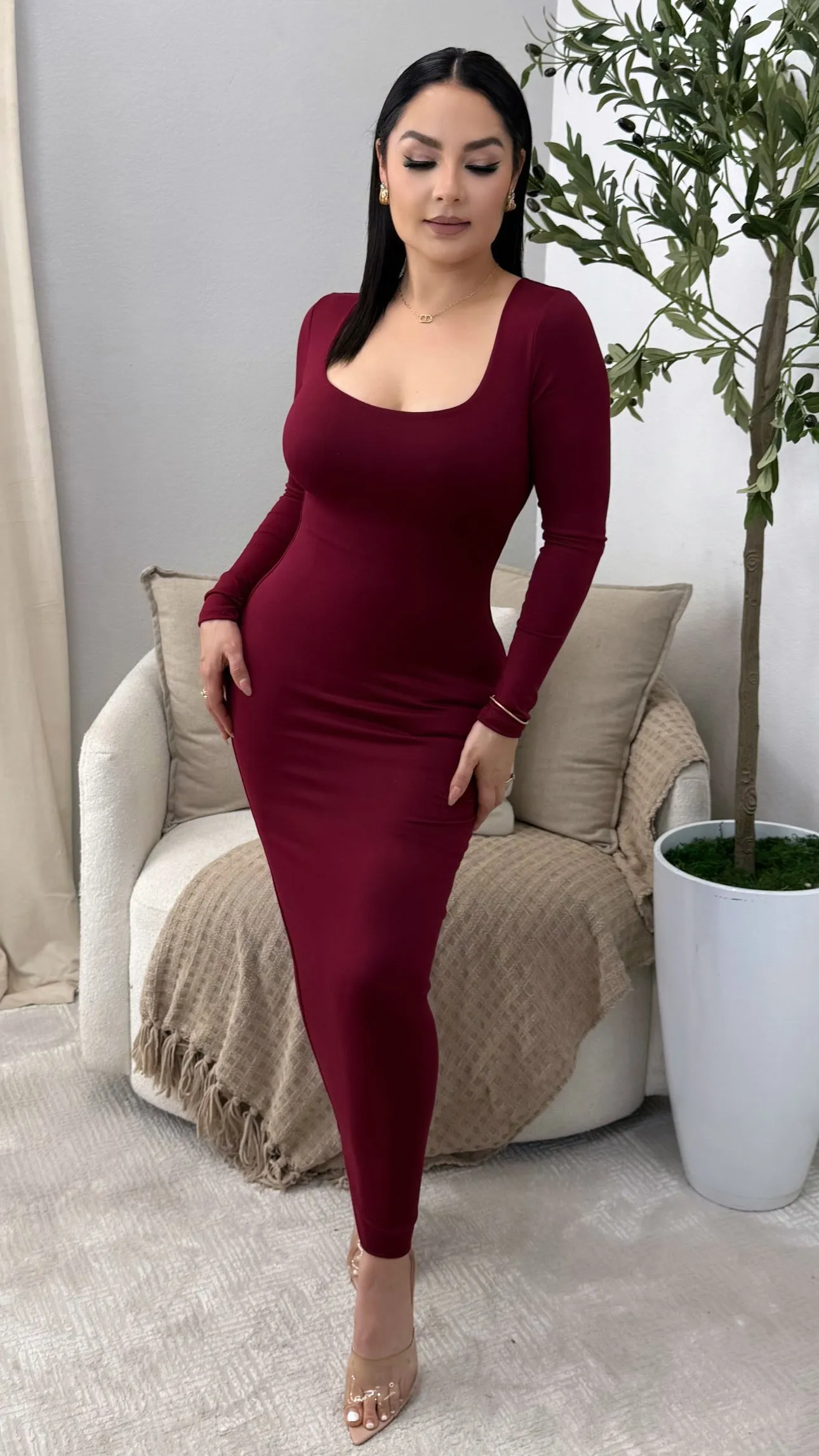 SAVANA BURGUNDY DRESS