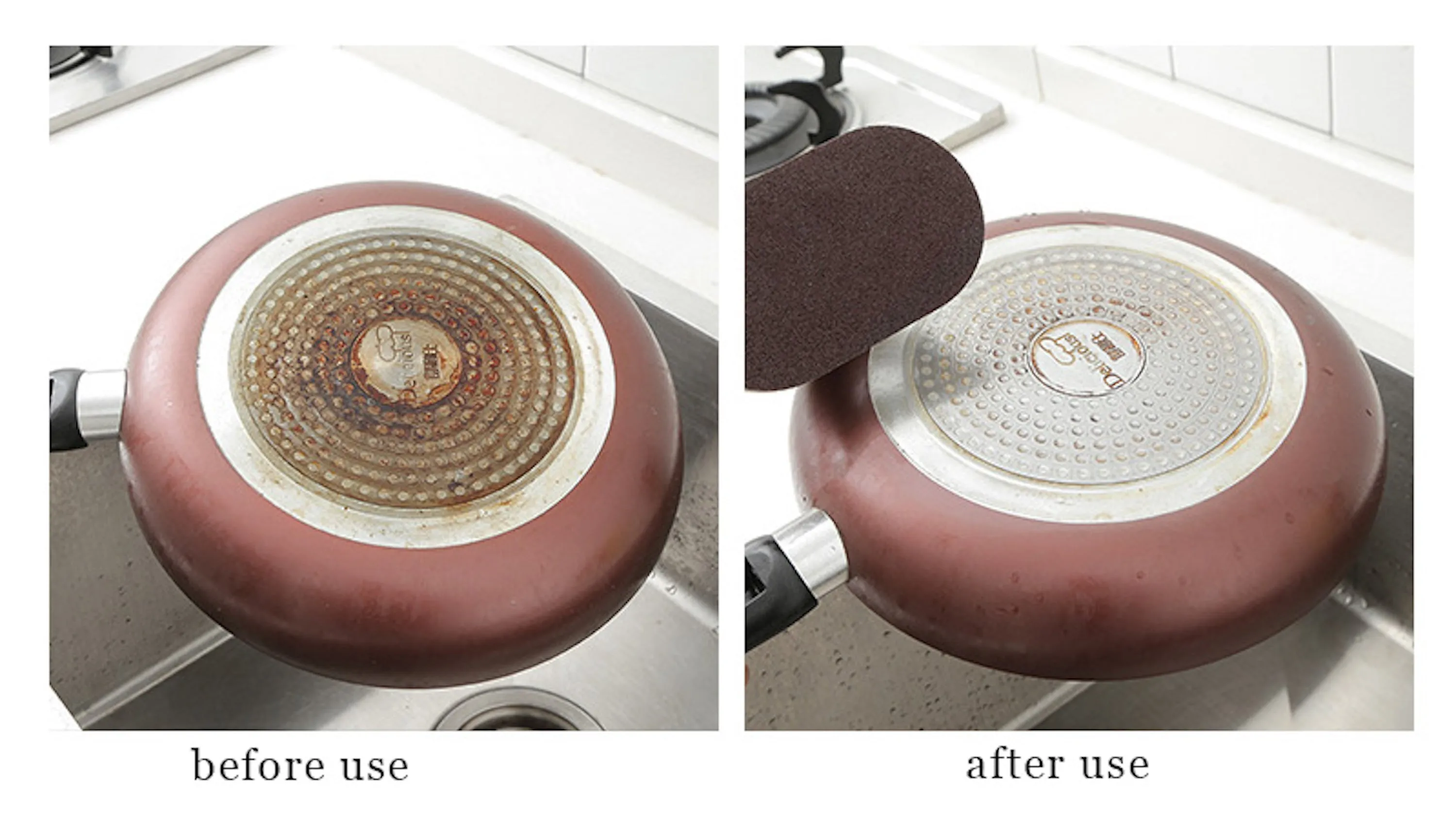 Scrubber Sponge For Build Up Removal on Kitchen Pots, Pans, Bath Fixtures, Cutting Boards Clean Tool