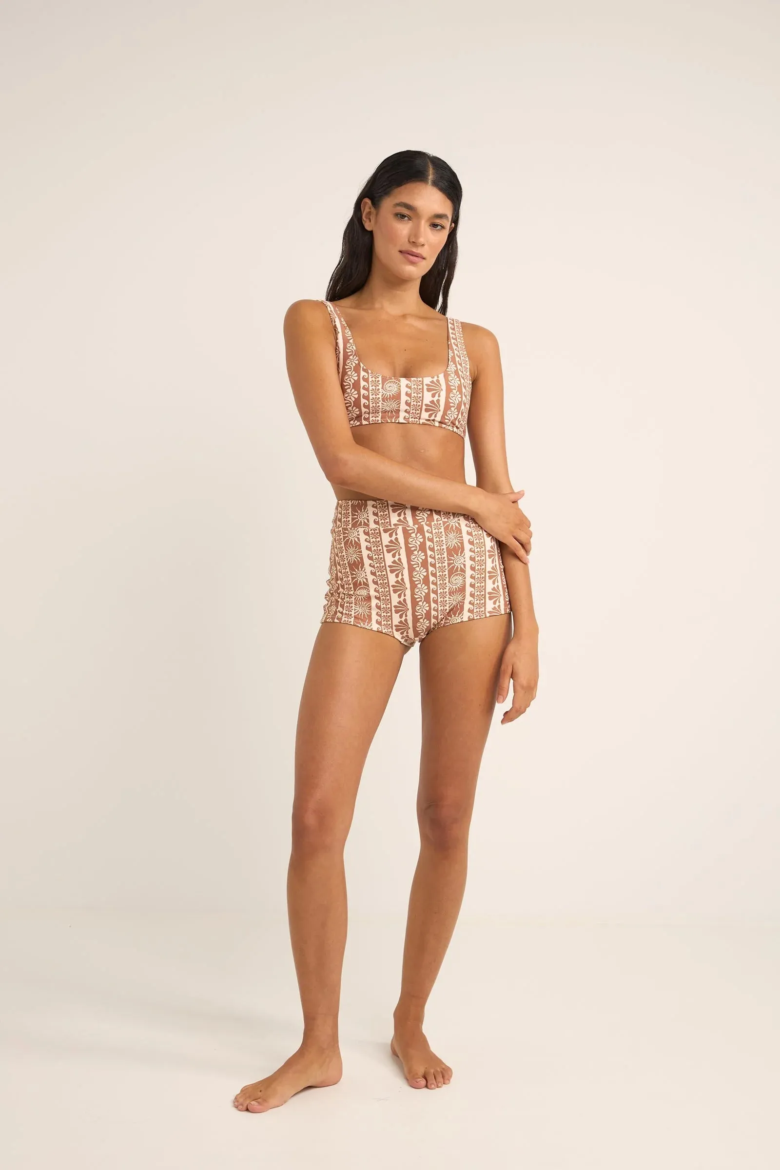 Seafarer Crop Top - Brown