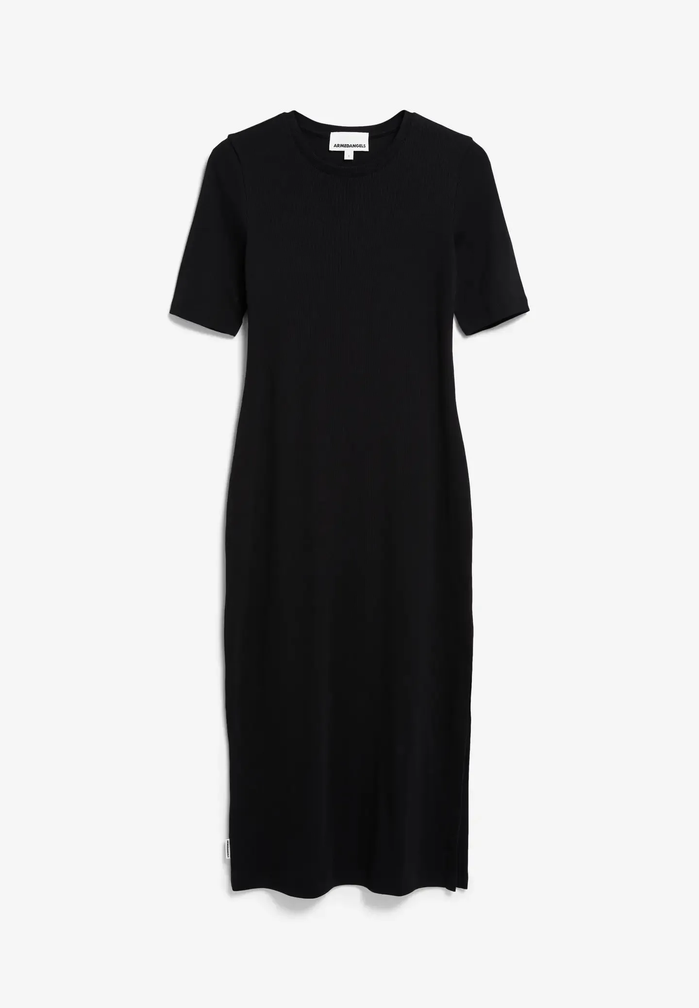 sehaaraa Rib-Jersey Dress made of Organic Cotton Mix black