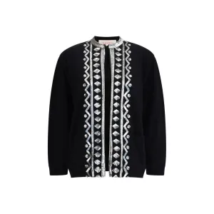 Sequined virgin wool Cardigan