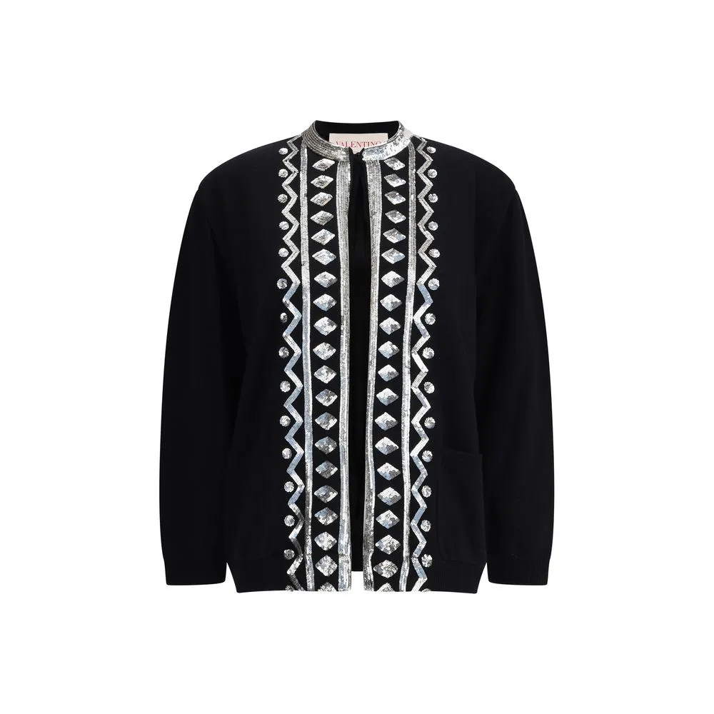 Sequined virgin wool Cardigan