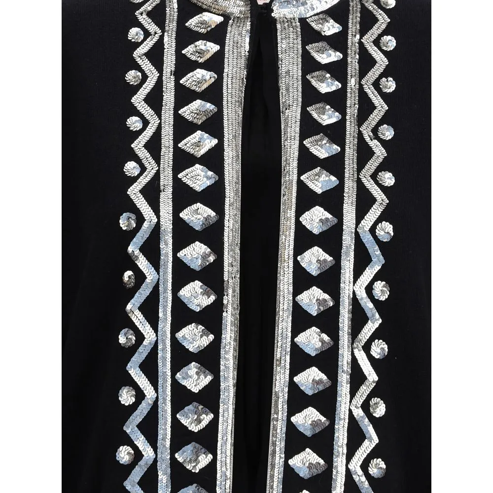 Sequined virgin wool Cardigan