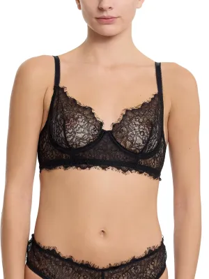 Sheer Seduction Underwire Bra Black