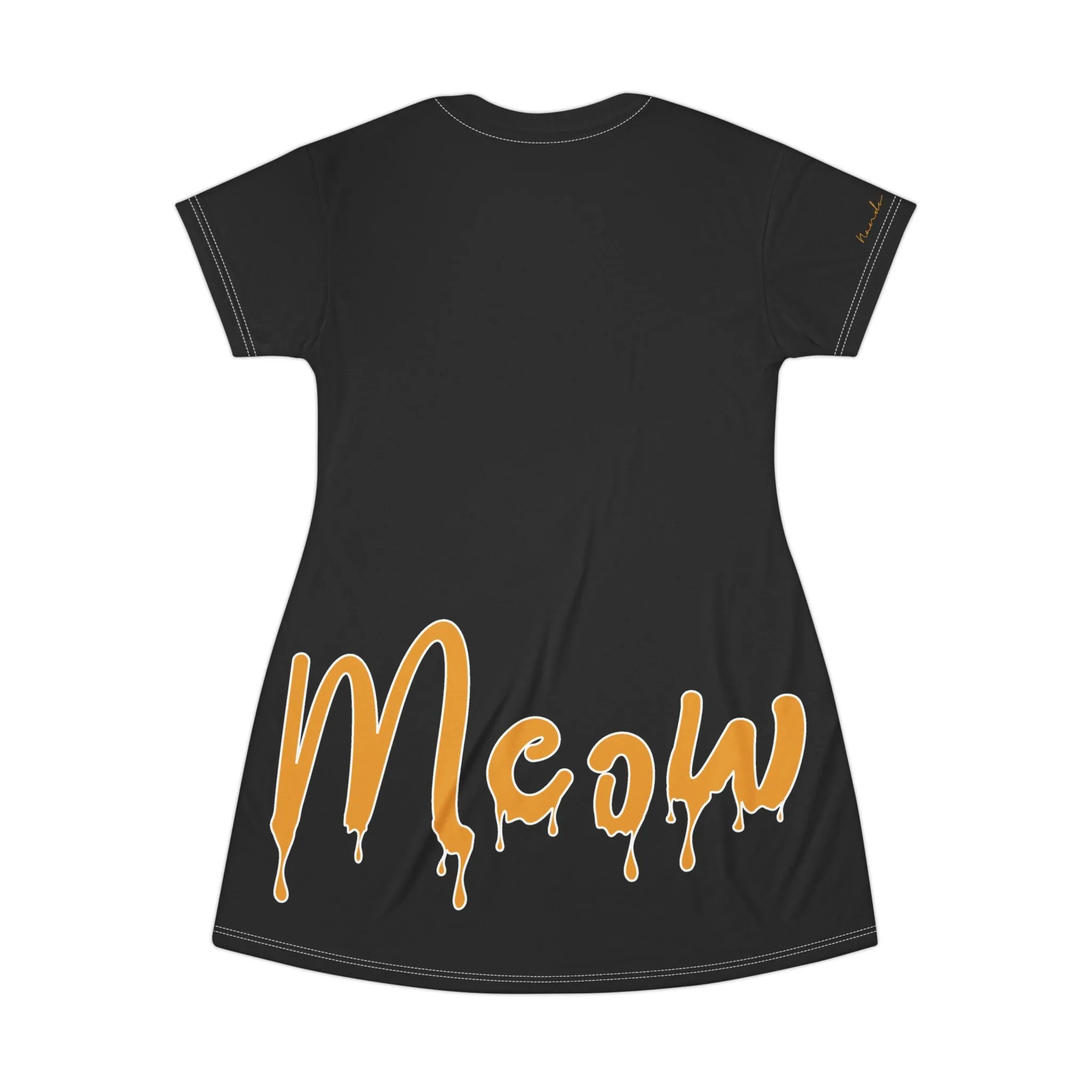 Shirtdress, Black Meow Cat
