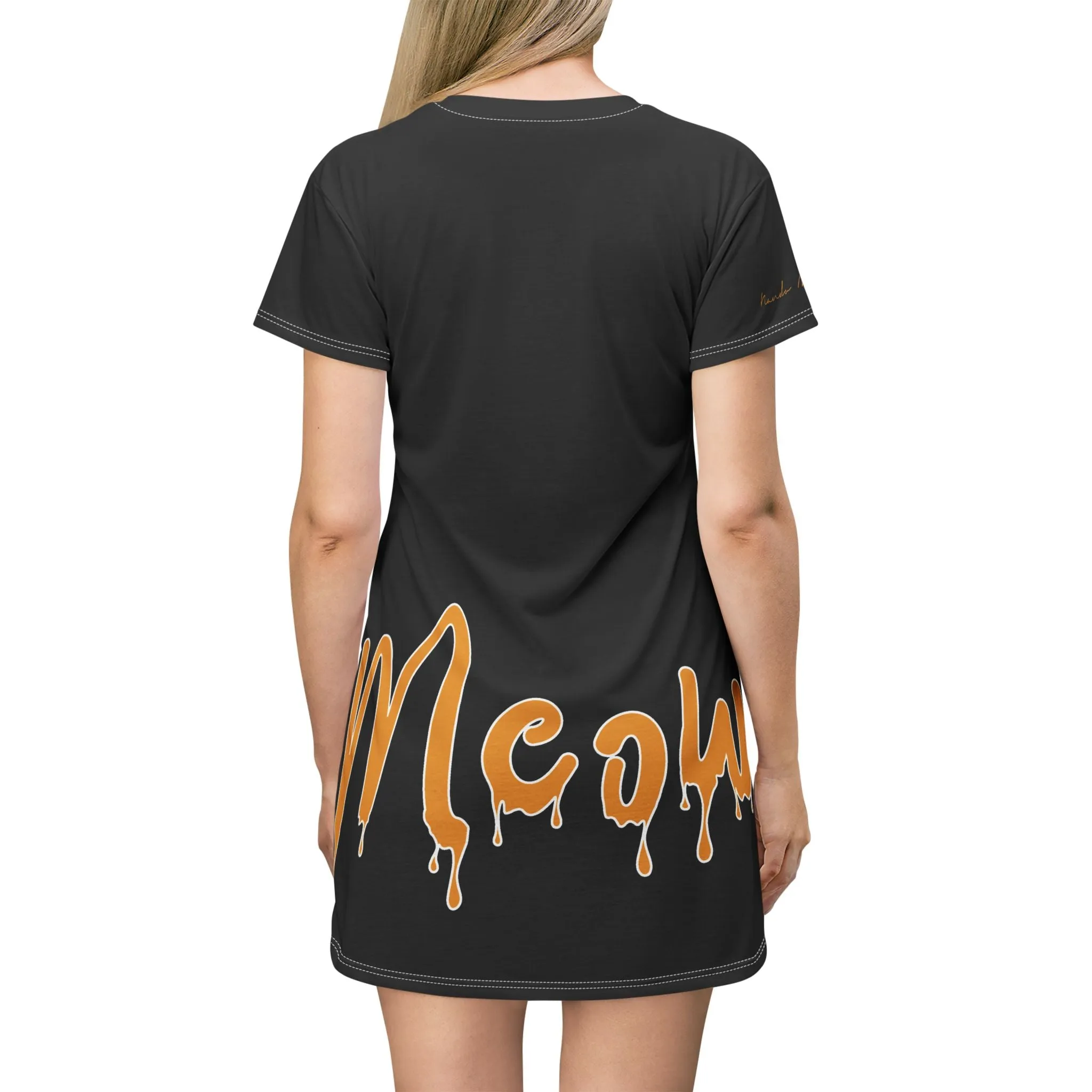 Shirtdress, Black Meow Cat