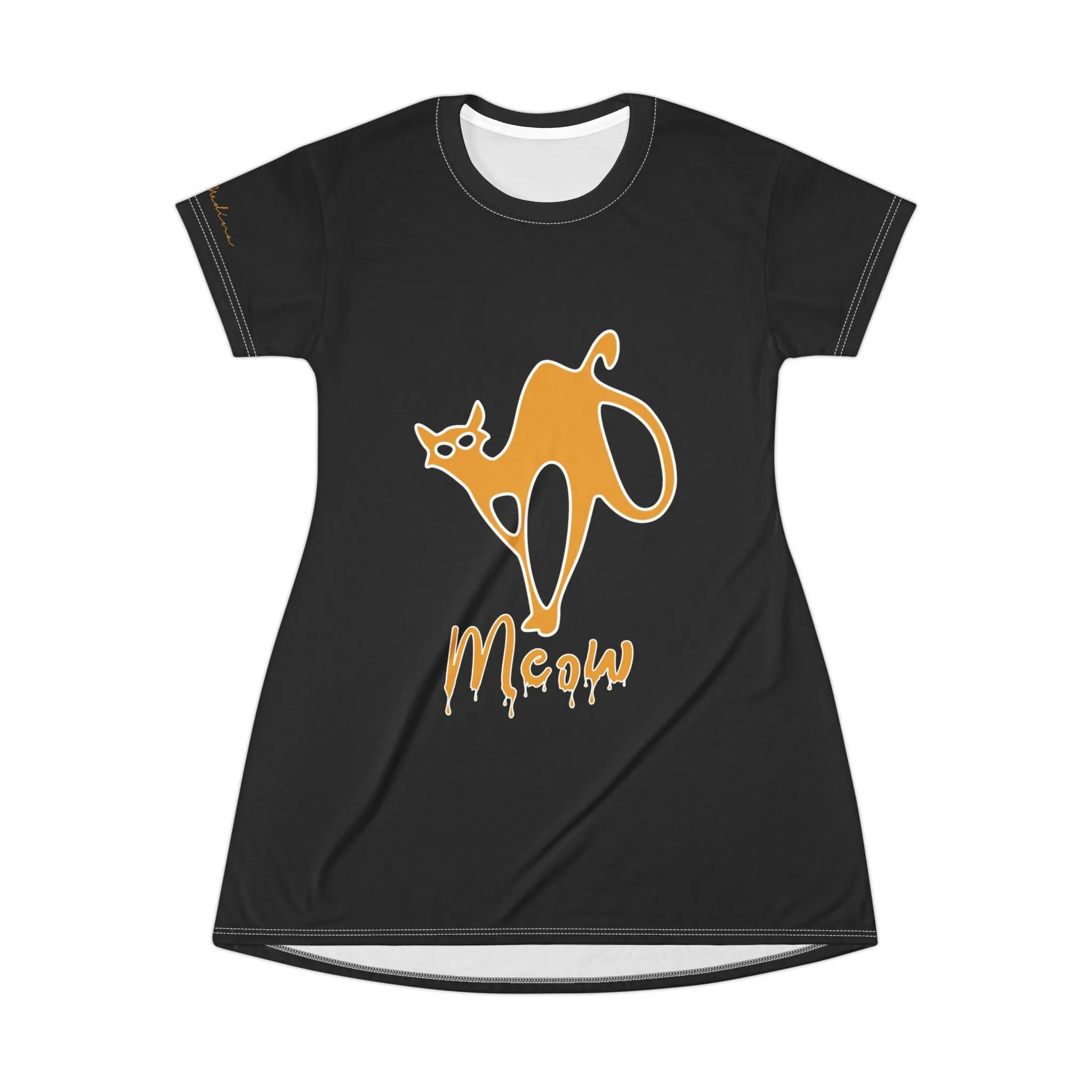Shirtdress, Black Meow Cat