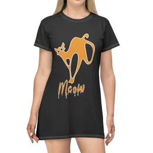 Shirtdress, Black Meow Cat