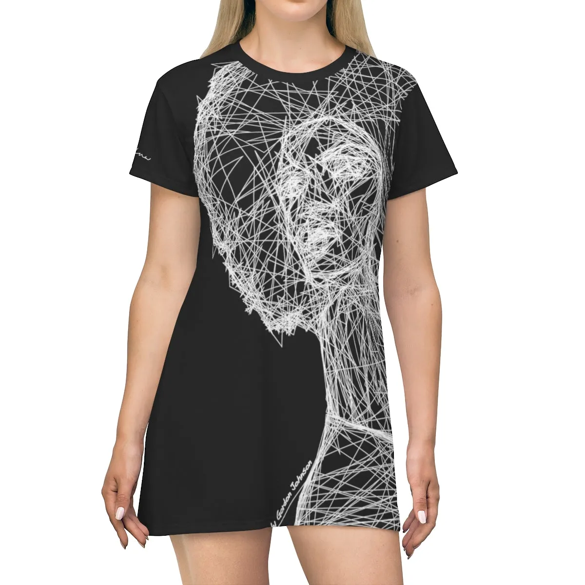 Shirtdress, Black-White African Queen