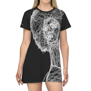 Shirtdress, Black-White African Queen