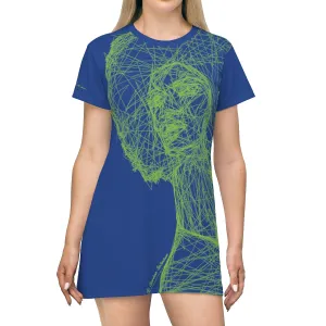 Shirtdress, Blue-Green African Queen