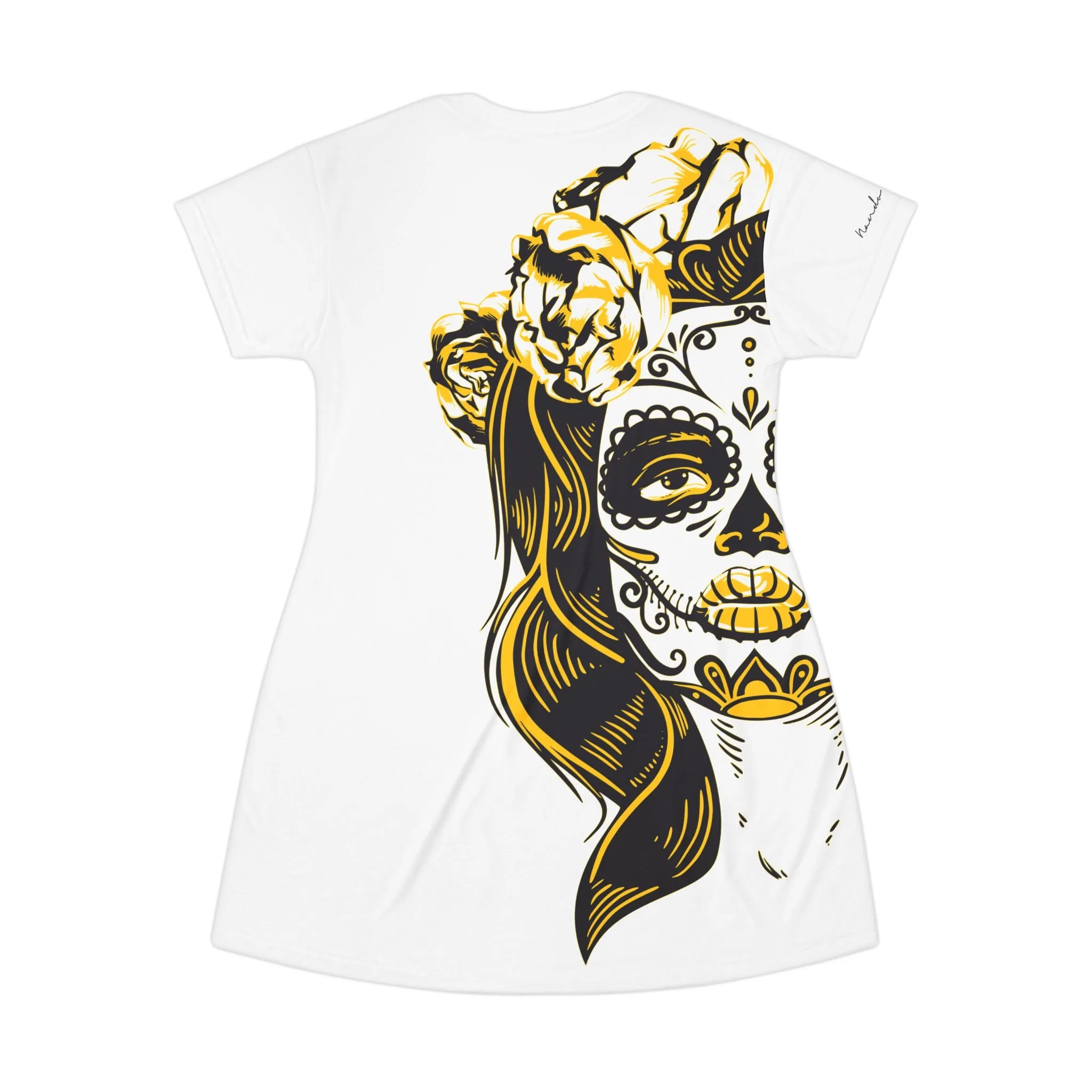 Shirtdress, White Calaca Girl