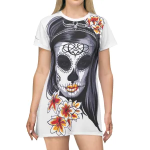 Shirtdress, White Calaca Princess