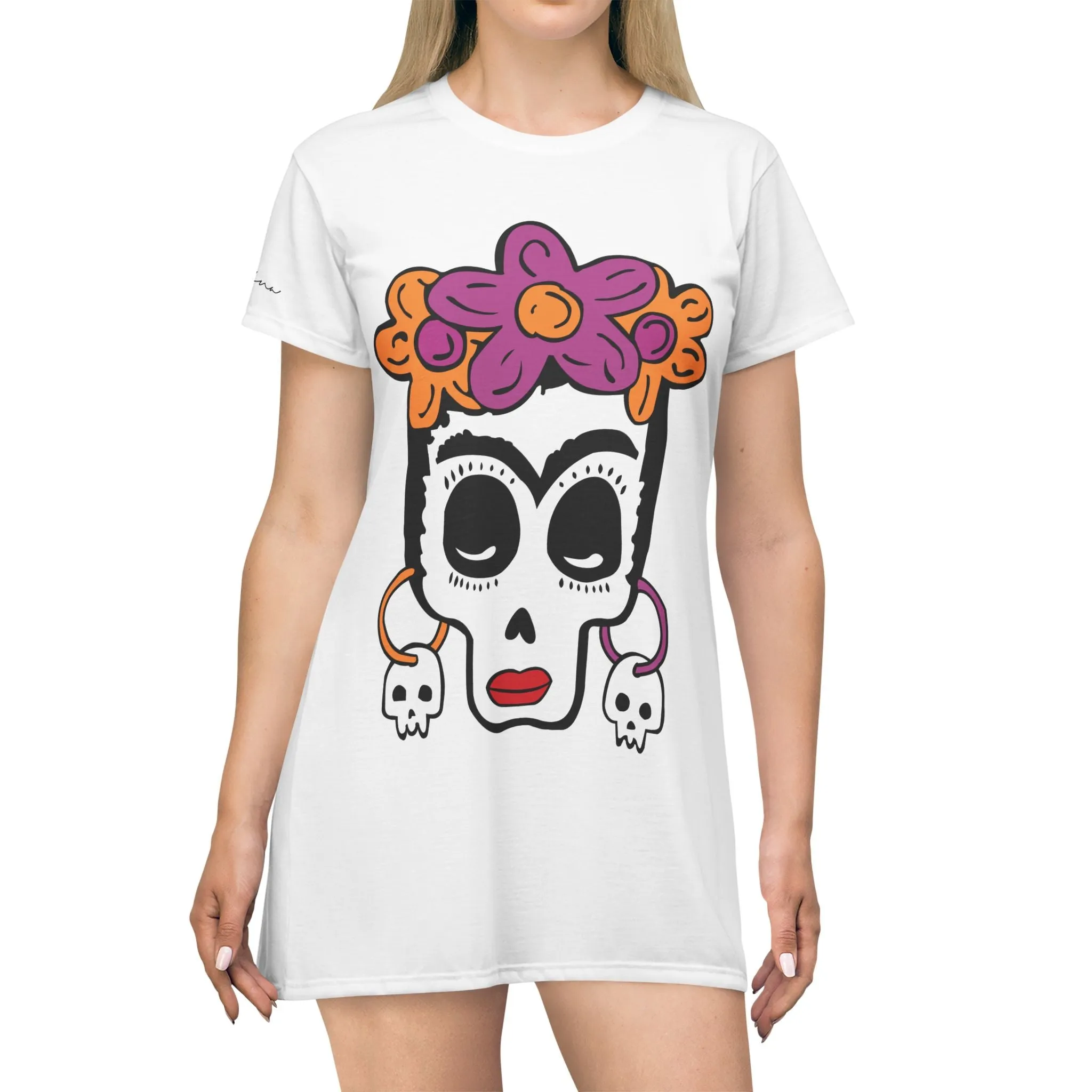 Shirtdress, White Lady Calaca