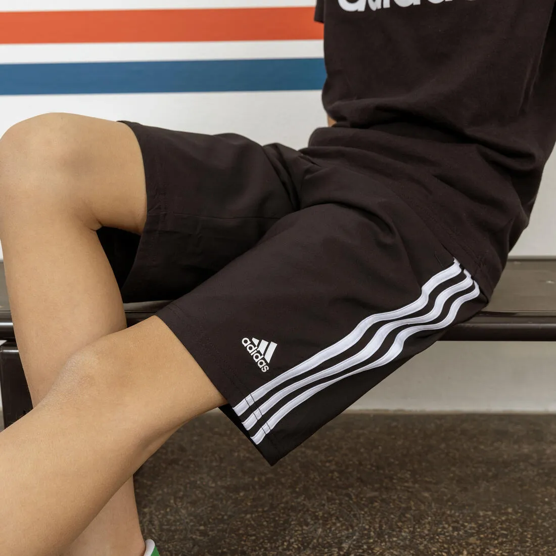 Short adidas 3 bandes enfant - noir