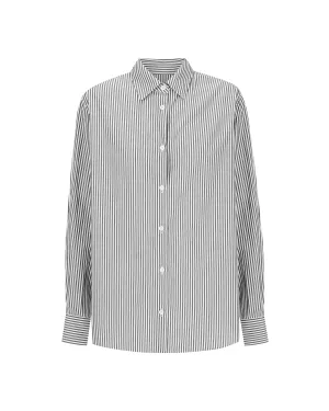 Sienna Shirt | Charcoal Stripe