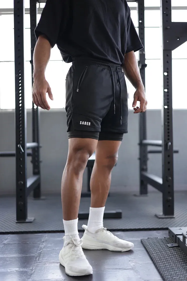 SIGNATURE 6" INSEAM SHORTS [BLACK]