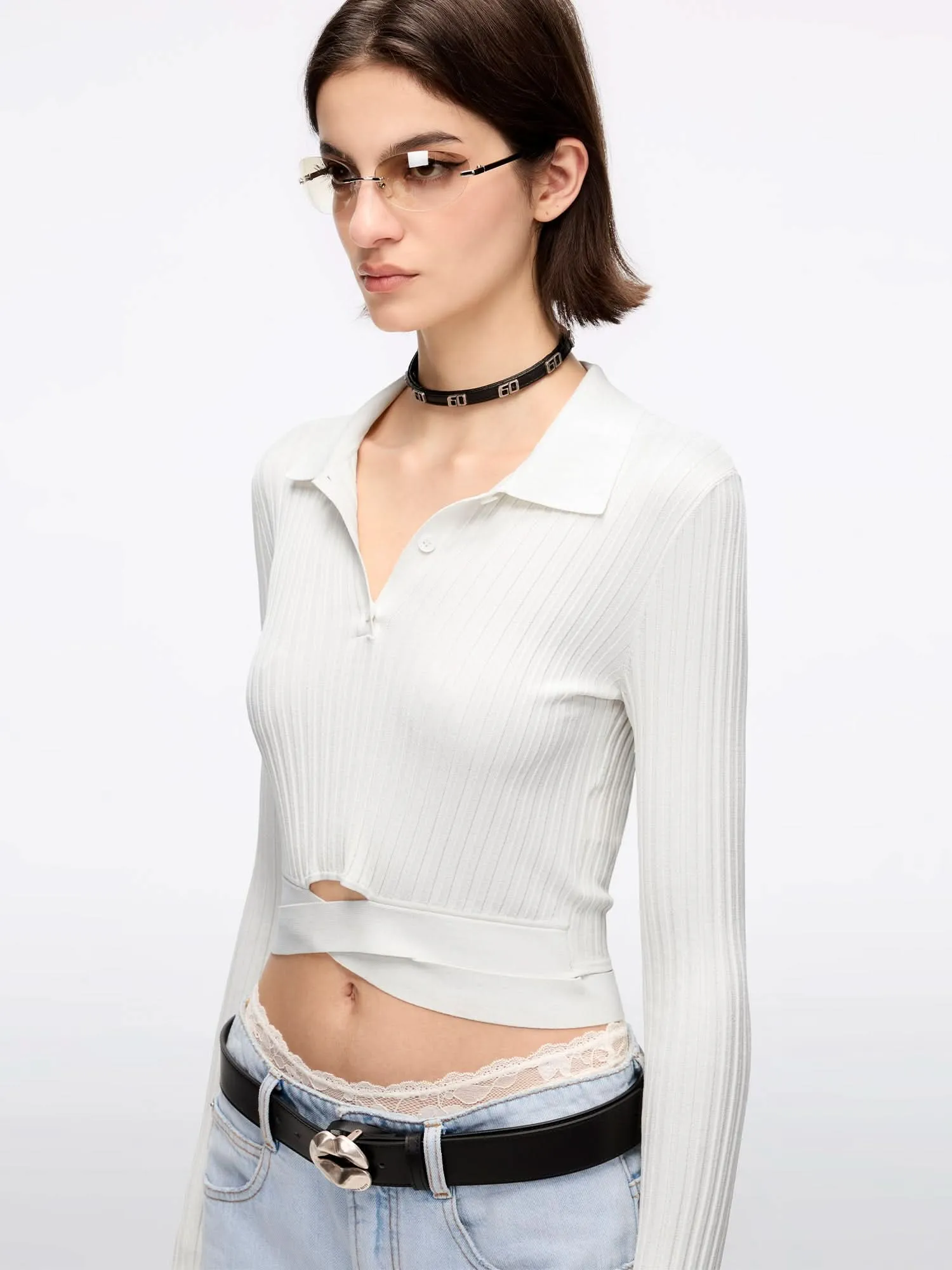 Slim Fit Knitted Polo Shirt